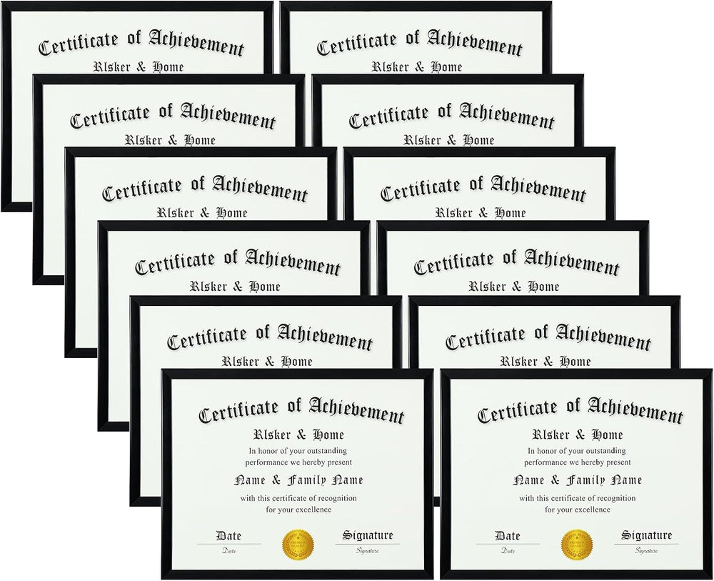 ELSKER&HOME 8.5x11 Certificate Frame Black 12 Pack Diploma Frame