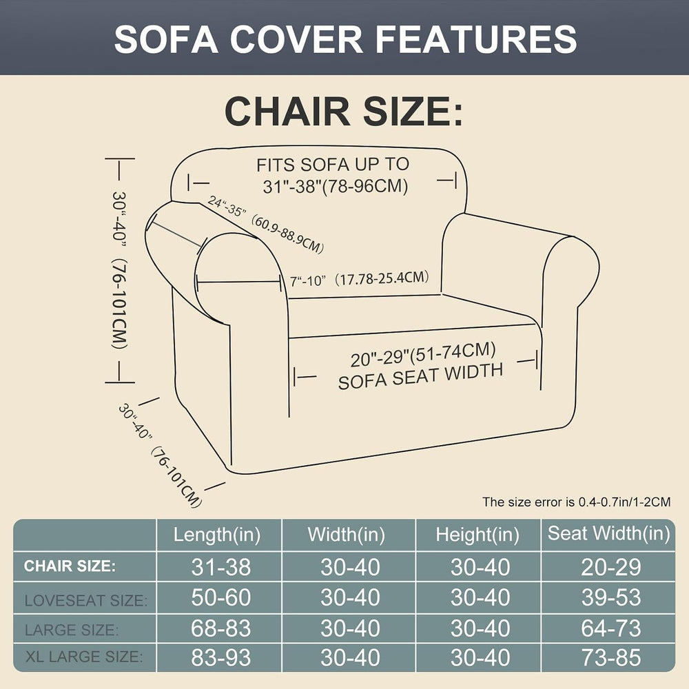 Stretch Recliner Chair Cover for Armchair, Small, Dark Gray