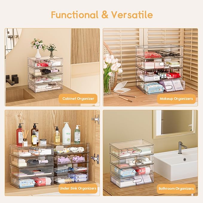 Clear Stackable Makeup Organizer - Image 7