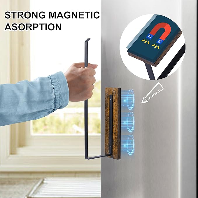 Magnetic Paper Towel Holder, Wood Farmhouse Heavy Duty Strong Magnet Backing - Image 2