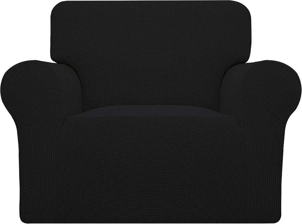 Easy-Going Stretch Oversized Chair Slipcover with Arm Washable Black