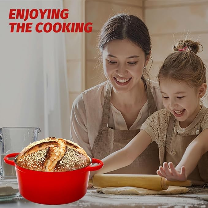 5QT Enameled Cast Iron Dutch Oven