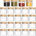 Nuenen Set of 24 Airtight Square Spice Containers 4 oz Glass Spice Jars by Nuenen