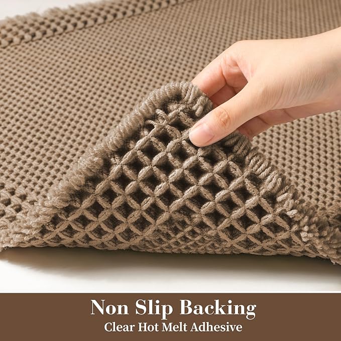 RESARE Waffle Bathroom Runner Rugs, Super Absorbent Bath Mat Non Slip Washable - Image 4