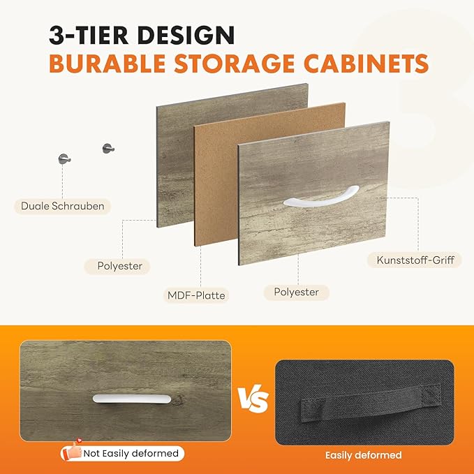 Sweetcrispy 8 Drawer Dresser for Bedroom Large Fabric Storage Tower Organizer - Image 5