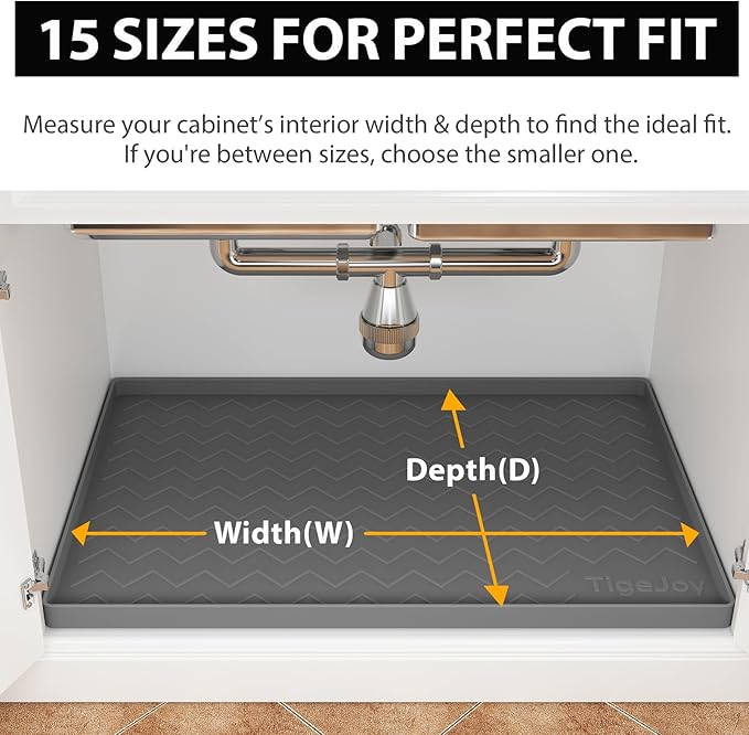 TigeJoy 22" x 19" Under Sink Mats - Image 7