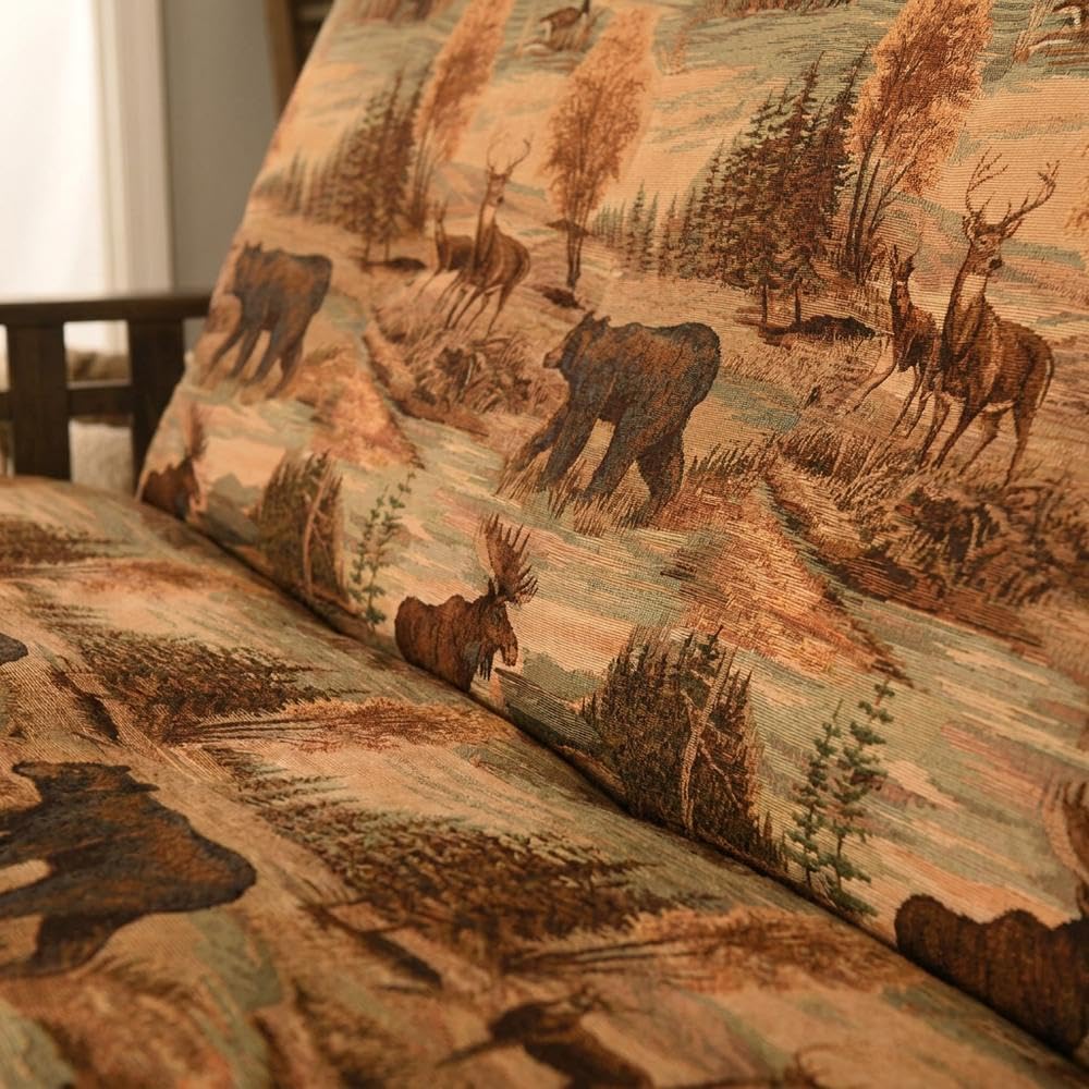 Kodiak Furniture Tucson Full Size Futon Set In Rustic Walnut Finish, Canadian