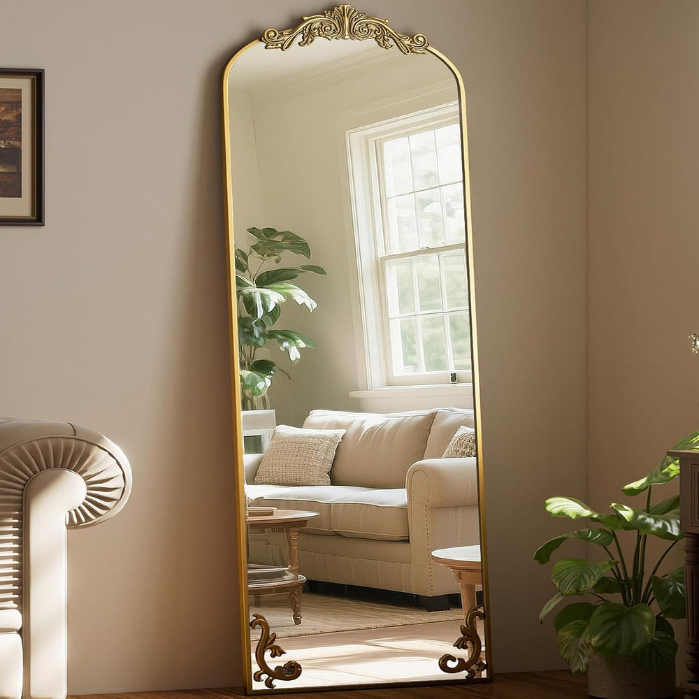 21"x 64" Arched Full Length Mirror, Freestanding Floor Mirror with ...