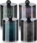 XIPENGKEJI 4 Pack Qtip Holder, Canister Apothecary Jar Set, Bathroom Jars by XIPENGKEJI
