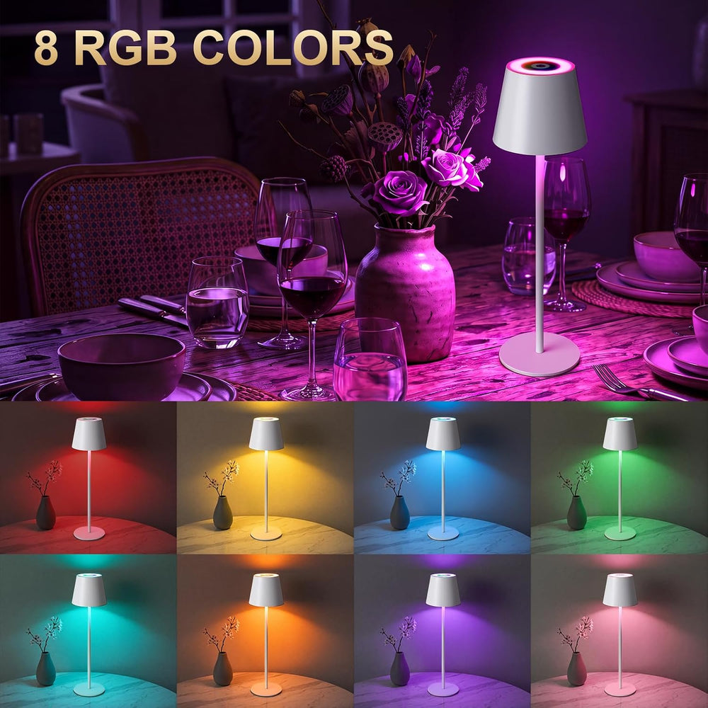 4 Pack Cordless Table Lamp Rechargeable White