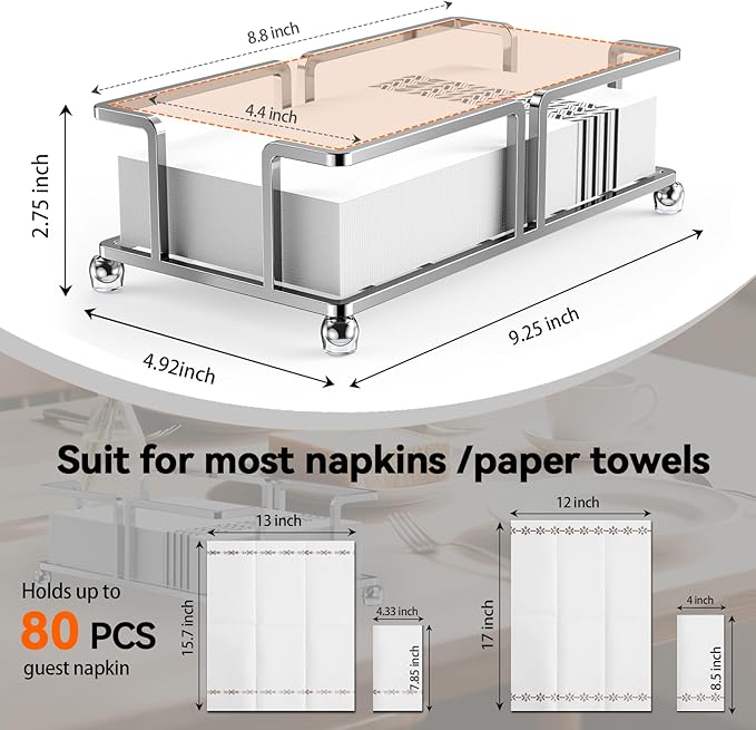 Bathroom Napkin Holder Bathroom Paper Towel Holder Bathroom Guest Towel Holder - Image 2