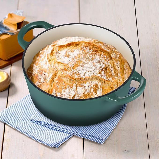 E-far 3 Qt Enameled Cast Iron Dutch Oven
