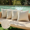 MIULEE Pack of 4 Decorative Outdoor Throw Pillow Covers Linen Waterproof Pillow by MIULEE