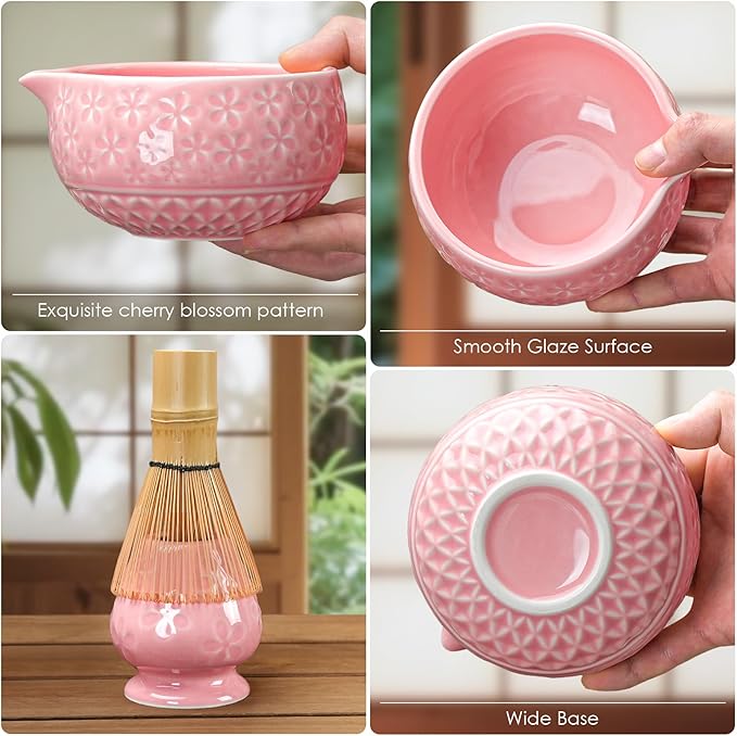 7Pcs Matcha Whisk Set, Matcha Set Whisk and Bowl, Bamboo Scoop, Scoop Rest - Image 3