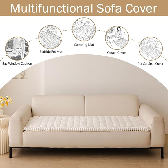 hyha Couch Covers for Dogs Washable, Non Slip Plush Dog Sofa Protectors - Image 3