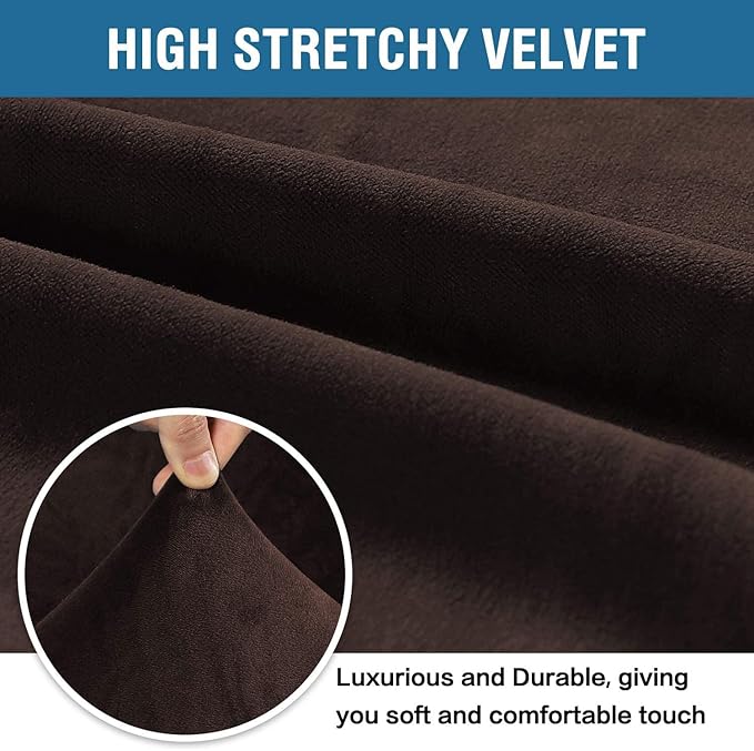 H.VERSAILTEX Stretch Velvet Loveseat Covers - Image 3