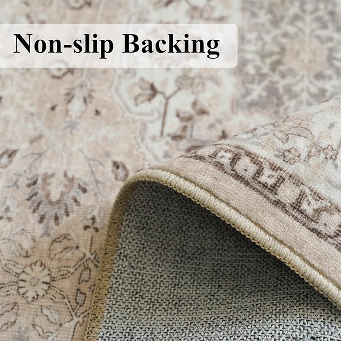 4x4 Washable Square Area Rug: Soft Entryway Kitchen Carpet - Image 5
