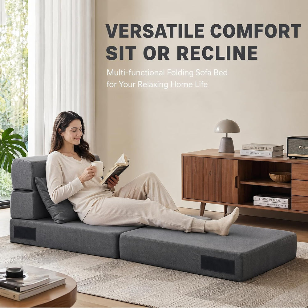 Folding Sofa Bed | Convertible Sleeper Chair Bed for Adults, Fold Out Chair t...