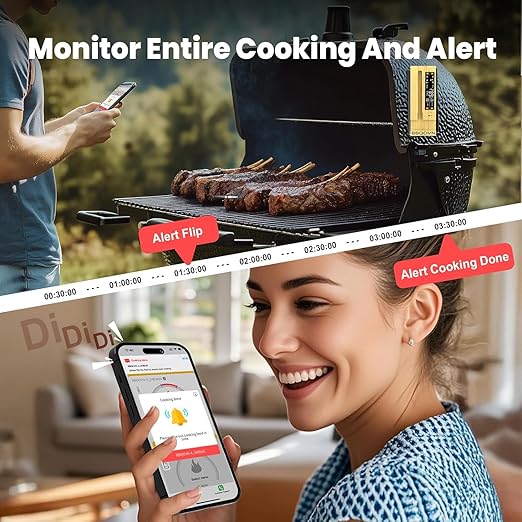 BBQOVN WiFi Sub-1G Wireless Meat Thermometer Unlimited Range 7 NIST Certified - Image 5