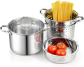 Cooks Standard Pasta Pot with Strainer Basket, 18/10 Stainless Steel 8 Quarts by CooksStandard