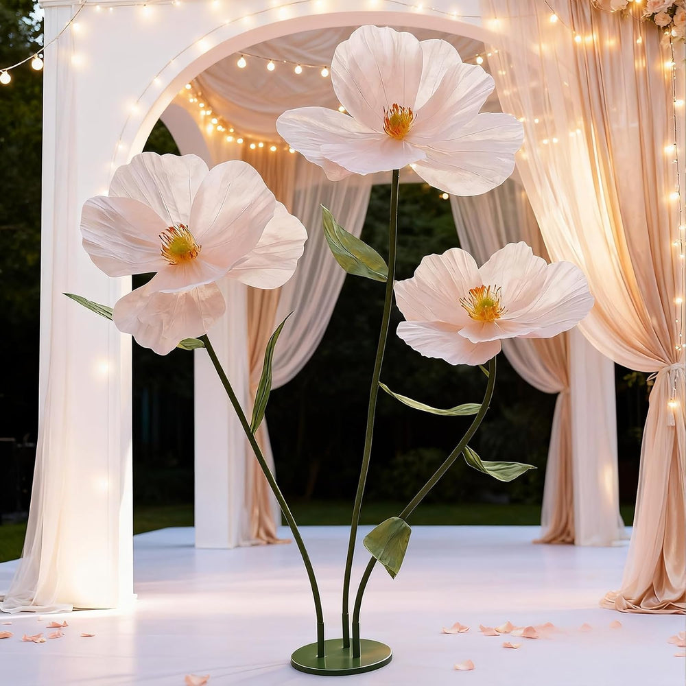 Giant Artificial Flowers for Decoration with Stand,Large Floor Standing Paper...