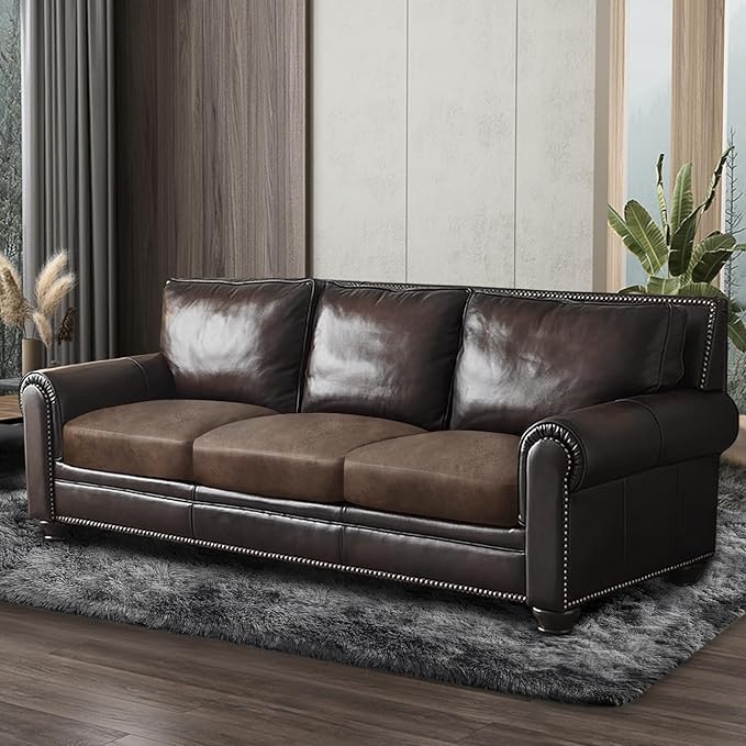 Leather Look Couch Cushion Covers Sofa Seat Slipcovers Sets Couches Furniture - Image 8