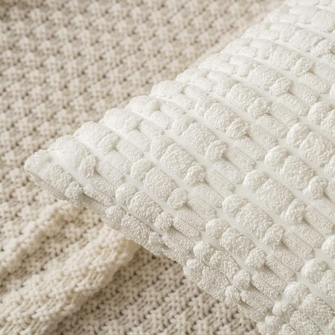 MIULEE Pack of 2 Corduroy Decorative Euro Sham Throw Pillow Covers 24x24 Inch - Image 2