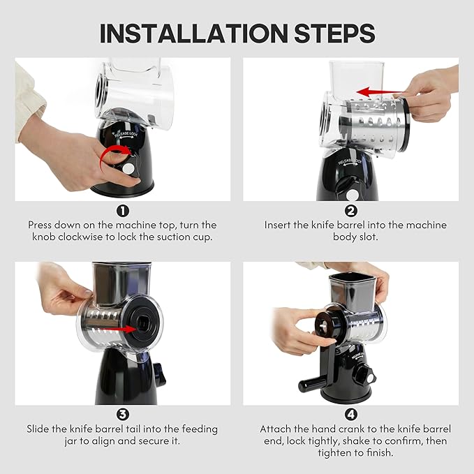 Rotary Cheese Grater 3-in-1 and Shredder - Image 2