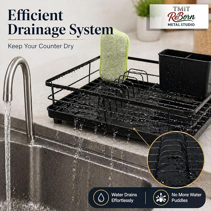 Metal Dish Drying Rack for Kitchen Counter, Sink Organizer