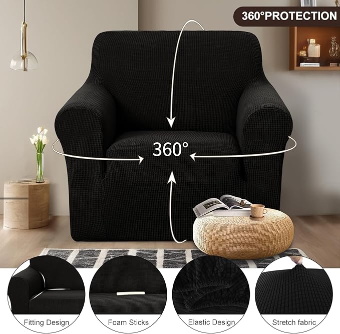 U-NICE HOME Recliner Chair Covers Stretch Couch Cover Sofa Cover Sofa Slipcover - Image 3