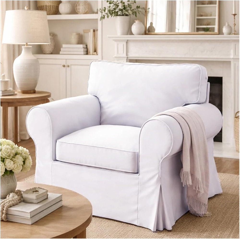 Cotton Ektorp Chair Cover Compatible with IKEA Armchair Sofa Slipcover