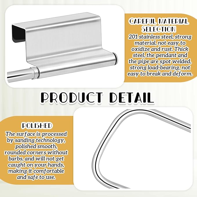 Yaocom 12.4 Inches Cabinet Door Paper Towel Holder Camper Under Sink No - Image 4