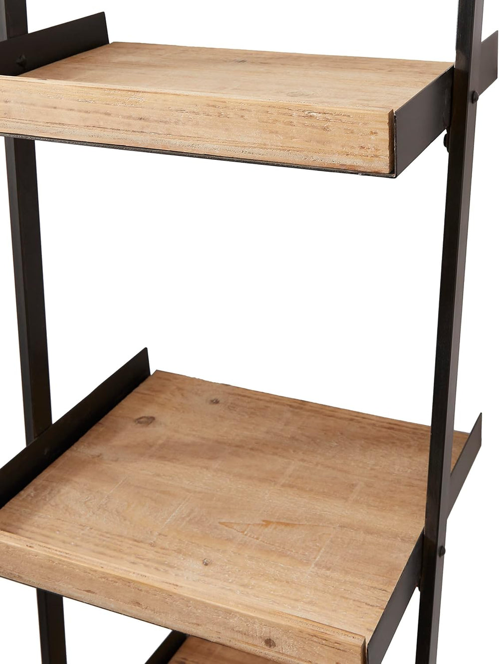 Deco 79 Wood 3 Shelves Wall Shelf with Clock, 16" x 10" x 72",...