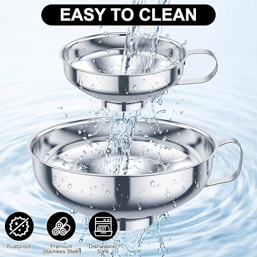 6 Piece Stainless Steel Canning Funnel Set - Image 4
