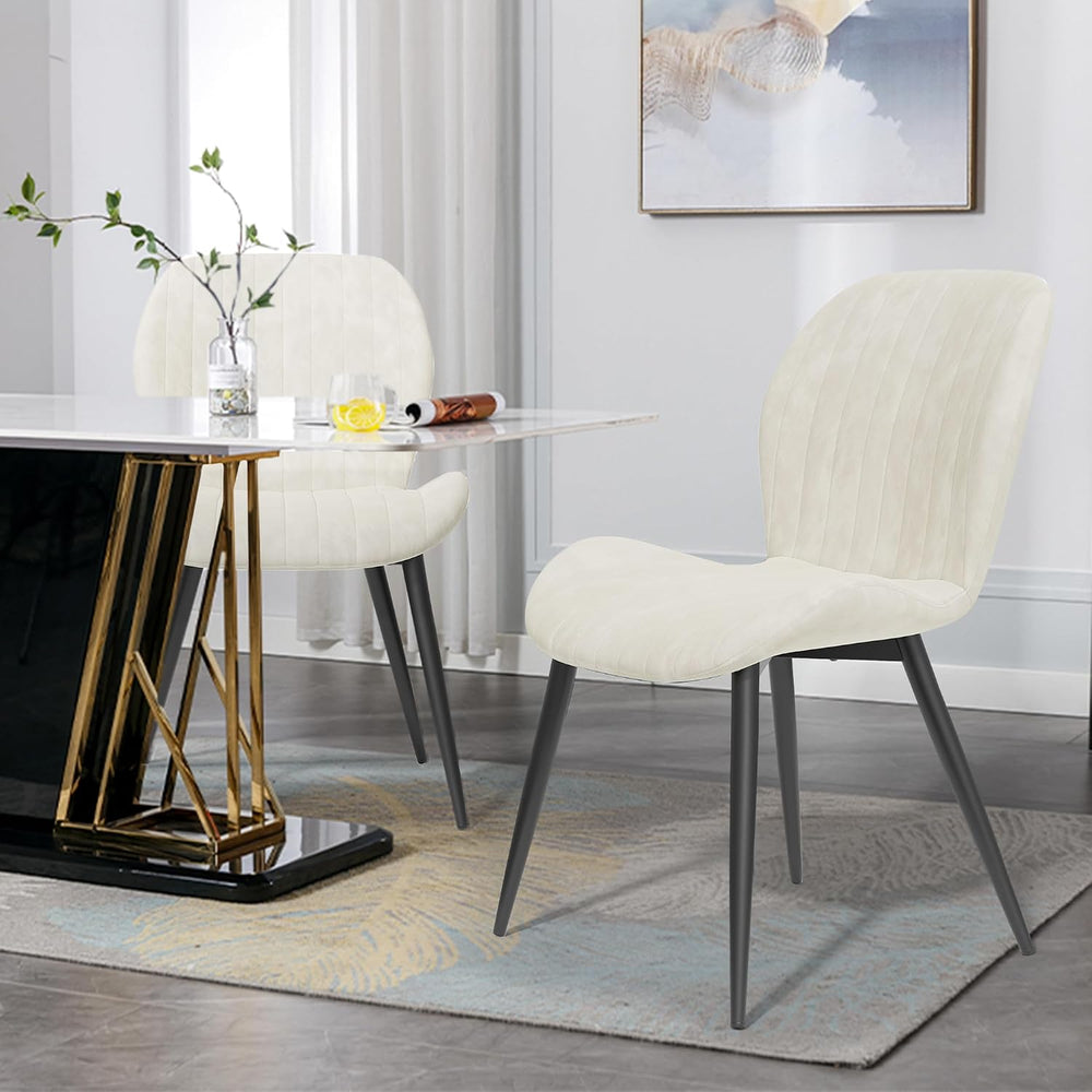 Dining Chairs Set of 2 Modern Velvet Dining Room Chairs Upholstered Dining Ch...