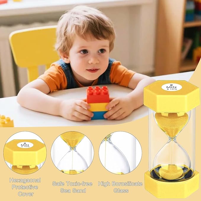 10 Minute Sand Timer Hourglass, Unbreakable 10 Min Hourglass Sand Watch - Image 7