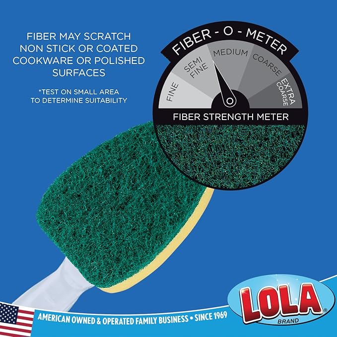 LOLA Soap Dispenser Dish Wand Sponge Head Refills, 12 Pack, Super Absorbent - Image 4