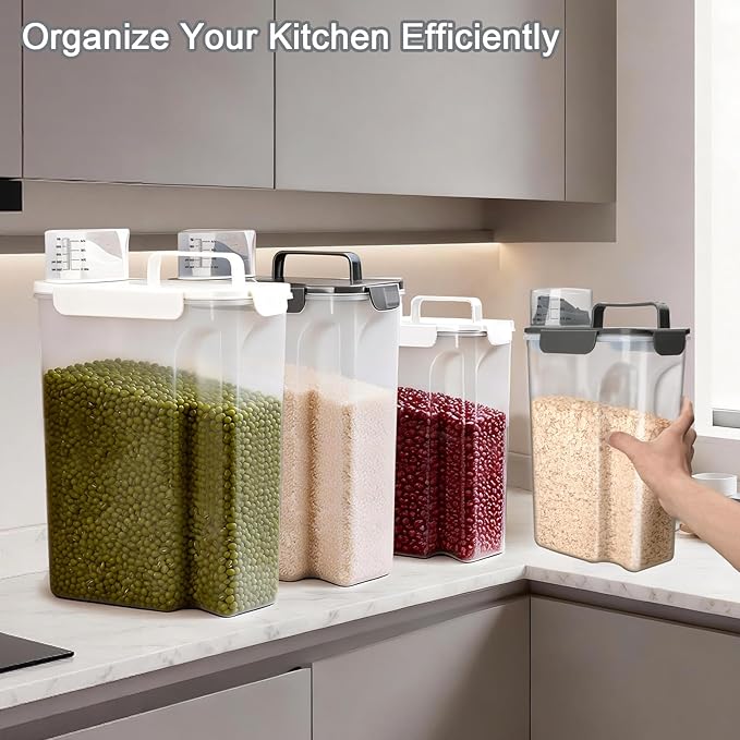 Komzon Rice Storage Containers, Airtight Cereal Containers Storage, BPA Free - Image 7