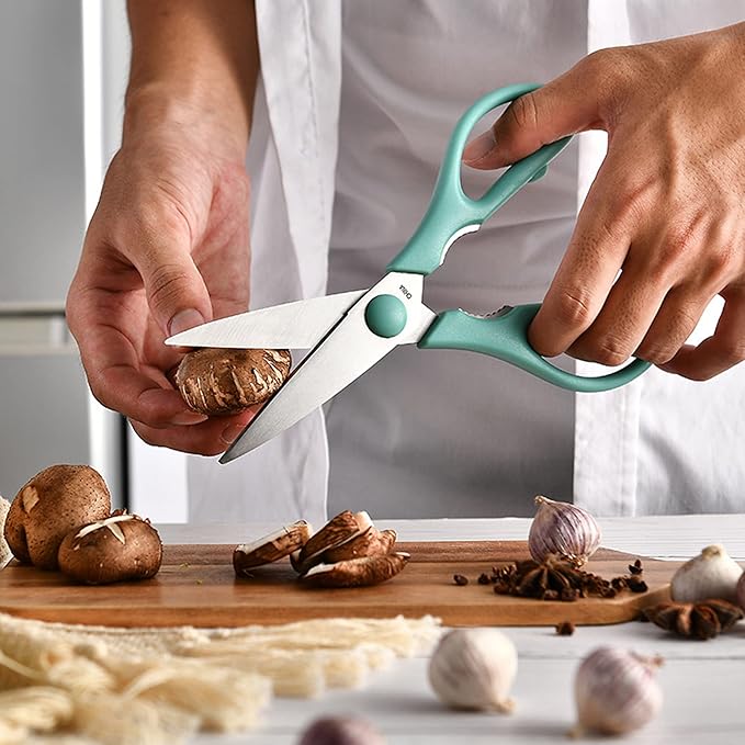 Black Grey Kitchen Shears, Rkqoa Kitchen Scissors Heavy Duty Cooking Scissors - Image 7