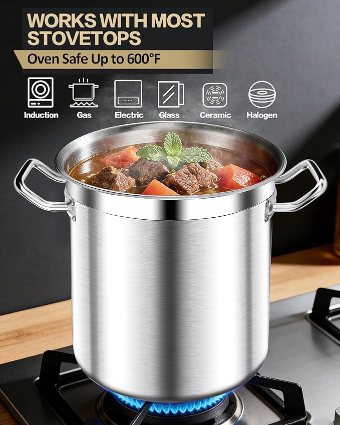 STOCKPOT 75 Quart Commercial Stock Pot - Image 4
