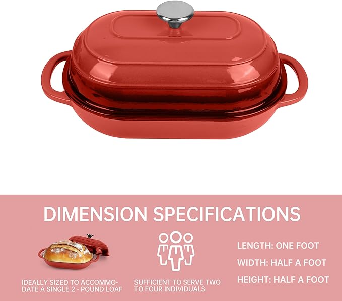 Premium Enameled Cast Iron Dutch Oven