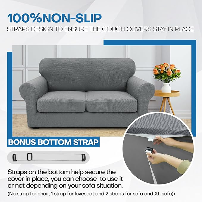 XINEAGE 2026 New 4 Pieces Extra Large Couch Covers - Image 5