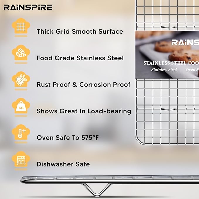 Rainspire Cooling Rack Stainless Steel, Heavy Duty Cooling Racks - Image 3