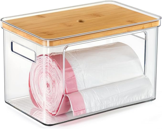 Hudgan Stackable Storage with Bamboo Top by HUDGAN
