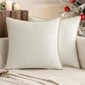 MIULEE Pack of 2 Christmas Pillow Covers 20x20 Inch Pure White Farmhouse by MIULEE