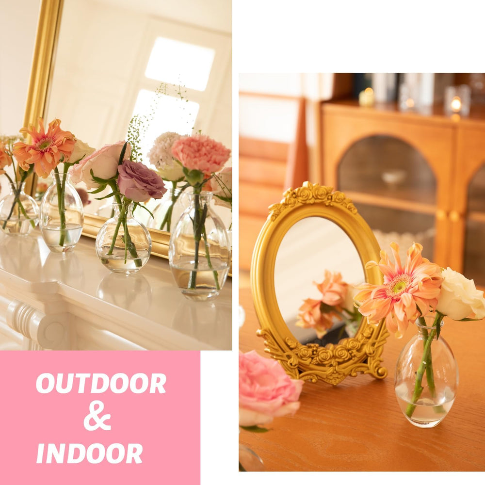 28 Clear Bud Vases in Bulk, Glass Small Bud Vase for Centerpieces