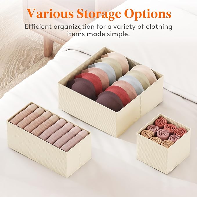 Lifewit 16 Pack Drawer Organizer, Dresser Underwear Drawer Organizer Bins - Image 3