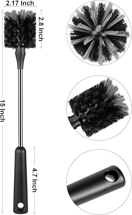Bottle Brush, Long Stainless Steel Handle Water Bottle Brush Cleaner, Sports - Image 4