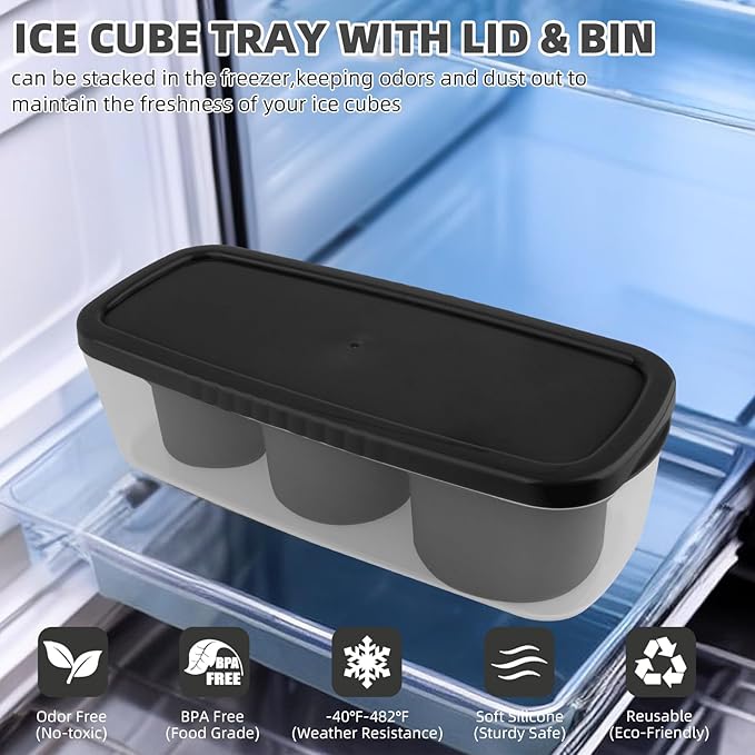Tcamp Ice Mold for 30-40 oz Tumbler Cup, Silicone Ice Cube Tray - Image 3