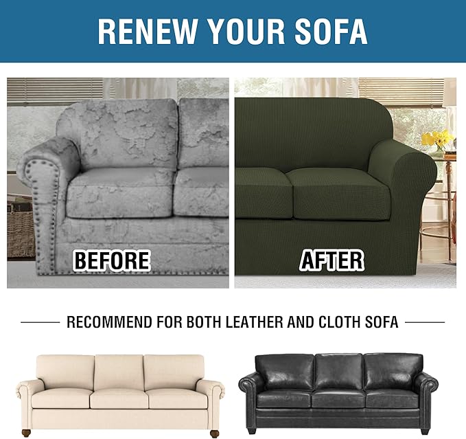 H.VERSAILTEX 4 Piece Stretch Sofa Covers - Image 7